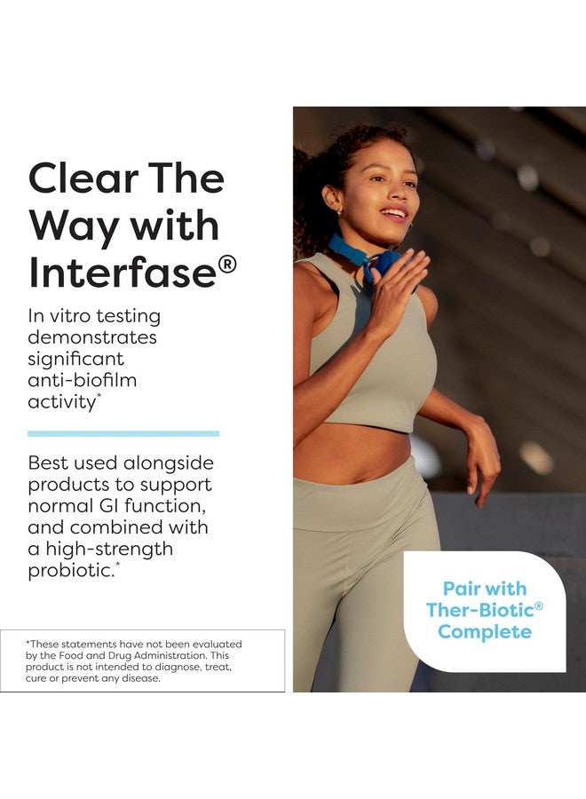 Klaire Labs SFI Health Ther-Biotic Interfase Plus - Anti Biofilm Enzymes with EDTA to Support Gut Flora, Toxin Cleanse & Full Body Detox - Promote Biofilm Matrix Disruption (120 Capsules) - Image 3