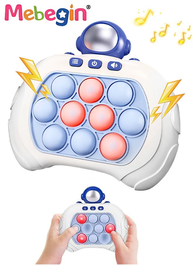 null - Quick Push Bubble Game with 4 Fun Game Modes, Space Men Shape Push Pop Game, Mini-Handheld Fast Speed Push Game Console with Light and Sound, Fun Electronic Push It Pop Fidget Toys, Creative Antistr - Image 1