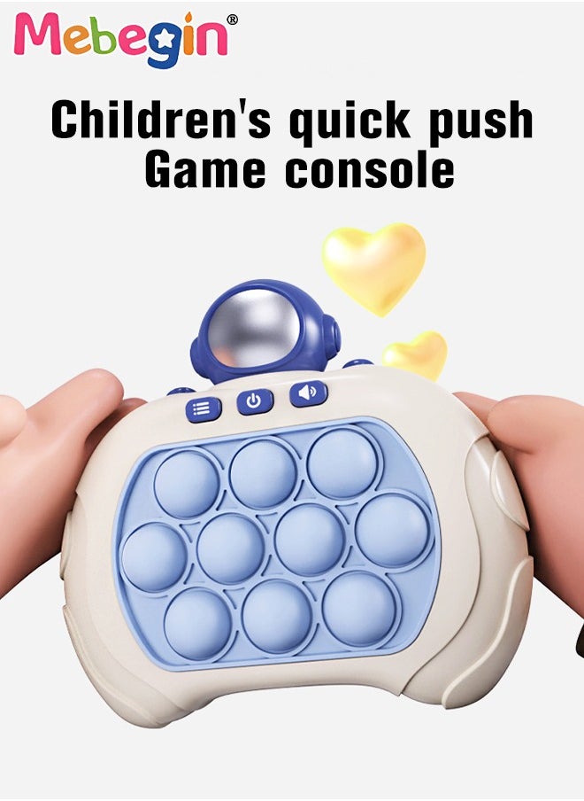 null - Quick Push Bubble Game with 4 Fun Game Modes, Space Men Shape Push Pop Game, Mini-Handheld Fast Speed Push Game Console with Light and Sound, Fun Electronic Push It Pop Fidget Toys, Creative Antistr - Image 1