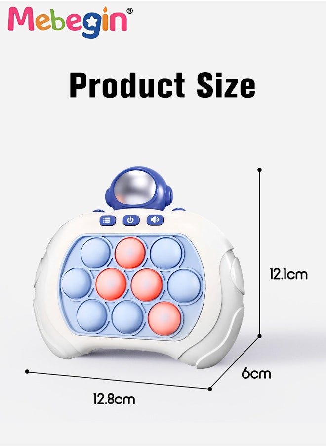 null - Quick Push Bubble Game with 4 Fun Game Modes, Space Men Shape Push Pop Game, Mini-Handheld Fast Speed Push Game Console with Light and Sound, Fun Electronic Push It Pop Fidget Toys, Creative Antistr - Image 1