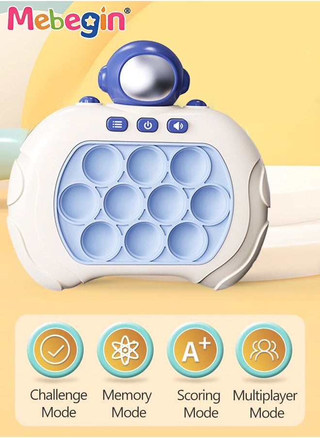 null - Quick Push Bubble Game with 4 Fun Game Modes, Space Men Shape Push Pop Game, Mini-Handheld Fast Speed Push Game Console with Light and Sound, Fun Electronic Push It Pop Fidget Toys, Creative Antistr - Image 1