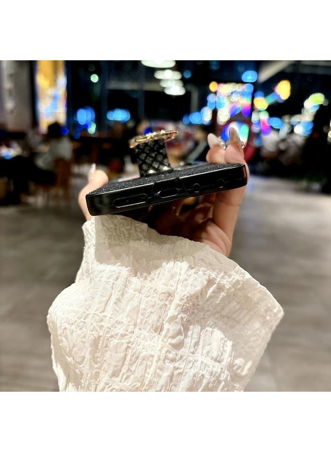 S-TOP Case For Motorola Razr 50 Sparkling Diamond Rhombus PC Phone Case with Ring - Image 4