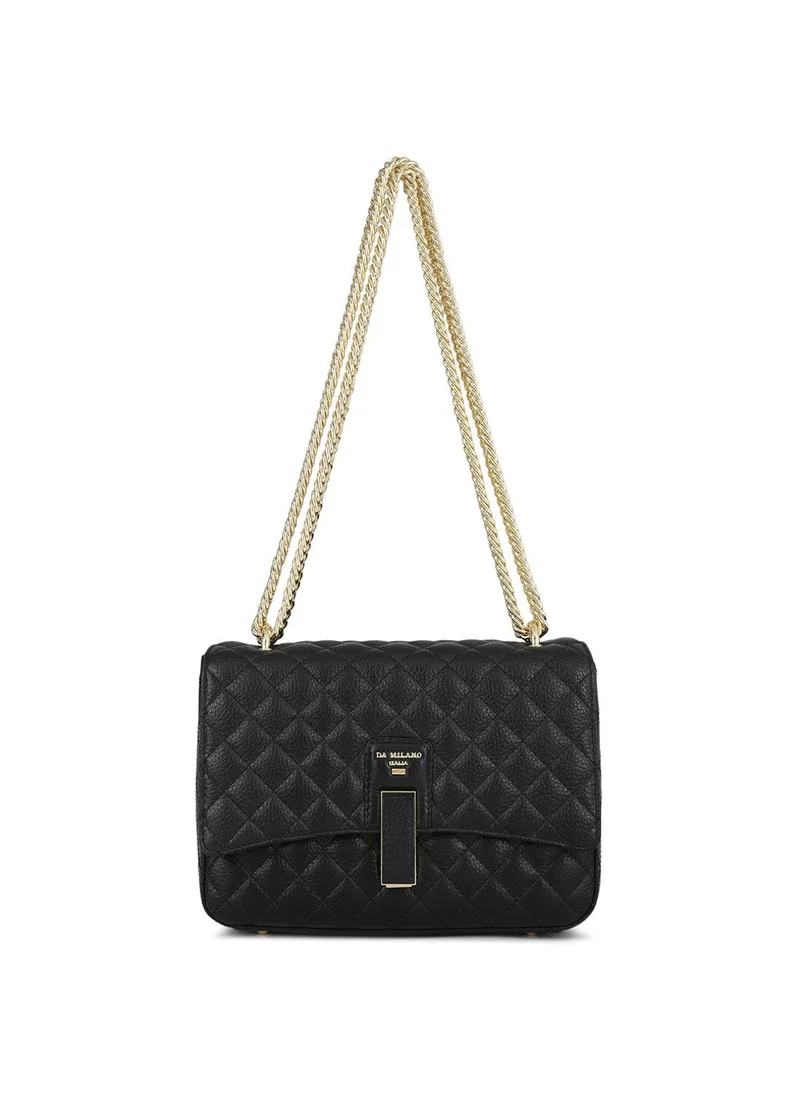 Genuine Leather Black Sling Bag