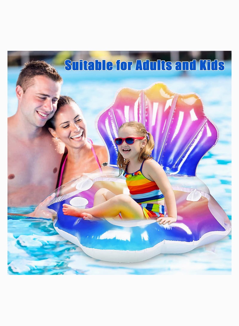 Zikra Pool Float Adults, Inflatable Shell Pool Float Water Chair with Cup Holder and Headrest, Large Swimming Pool Raft & Recliner, Funny Pool Lounger Chair for Adults Kids Outdoor Summer Pool Beach Party - Image 2