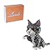 Larcele Cat Mini Building Blocks Animal Set DIY Micro 3D Building Toy Bricks1300 Pieces KLJM05Grey and White Cat - Image 4