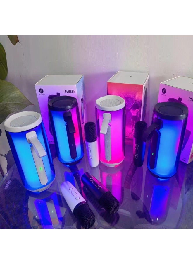 NIBEMINENT Pulse 5 Bluetooth Speaker Microphone Integrated Outdoor Portable Home Subwoofer Atmosphere Sense Desktop Wireless Karaoke Speaker  - Image 2