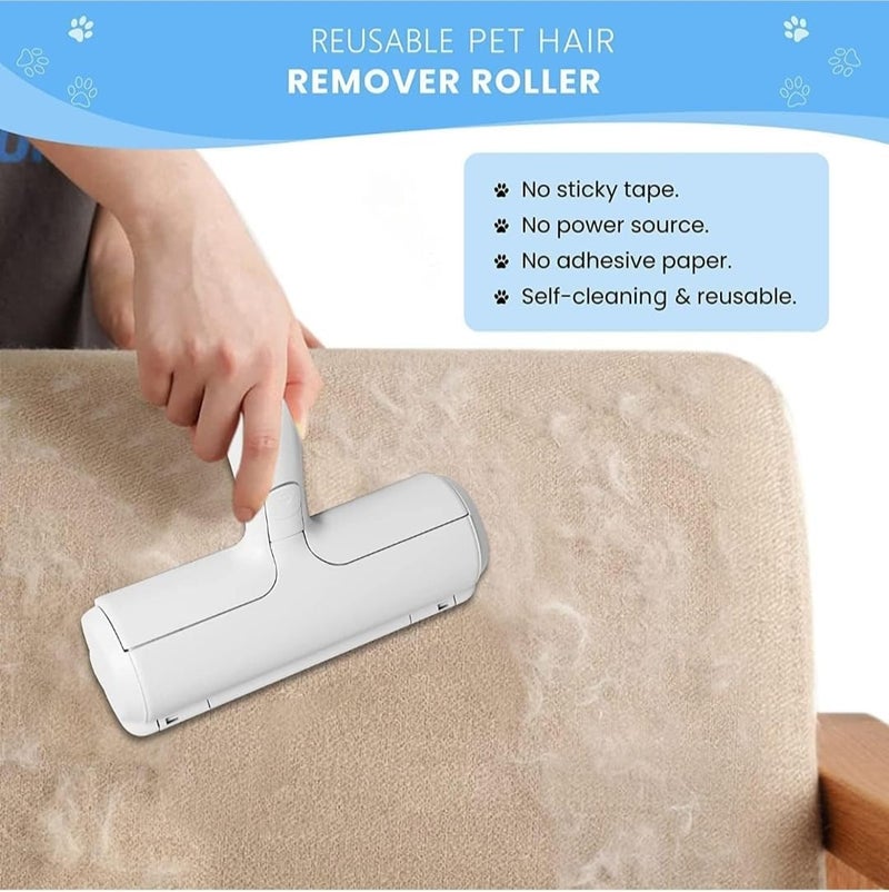 SNAPCOM Reusable Dog Hair Remover Roller Dog Cat and Other Pets Hairs Cleaning Fur Brush Pet Hair Remover Best dog accessories for puppy Lint Roller Remove Dog Cat Fur from Furniture Carpet - Image 3