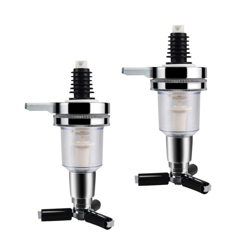 MUGLIO 2 Pack 1.5oz 45ml Replacement Nozzle Shot Dispenser for Liquor Dispenser Caddy Bottle Holder Revolving Head - Image 1