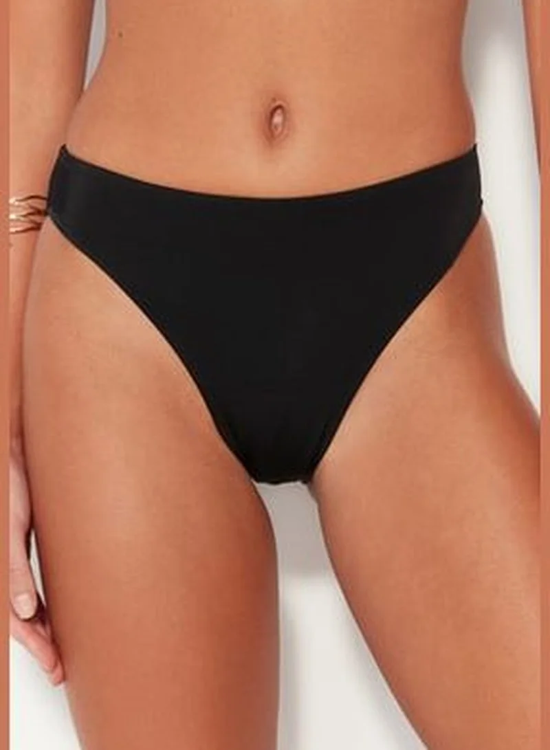 trendyol Black High Waist Bikini Bottoms TBESS23BA00119
