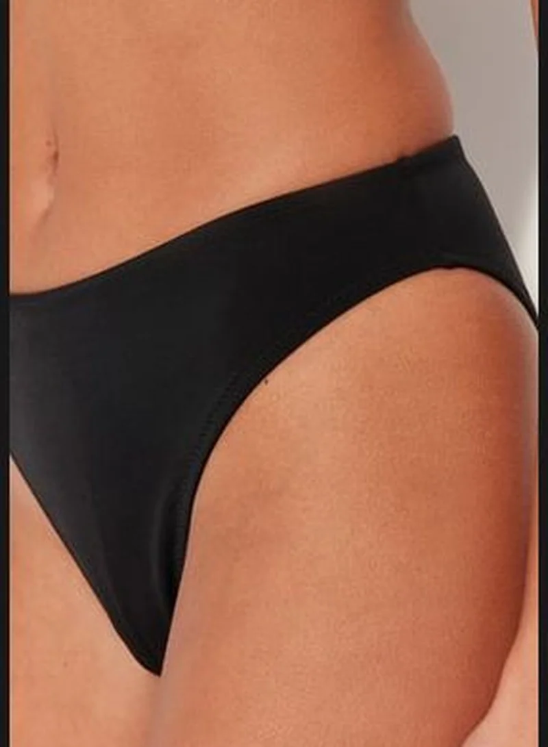 trendyol Black High Waist Bikini Bottoms TBESS23BA00119
