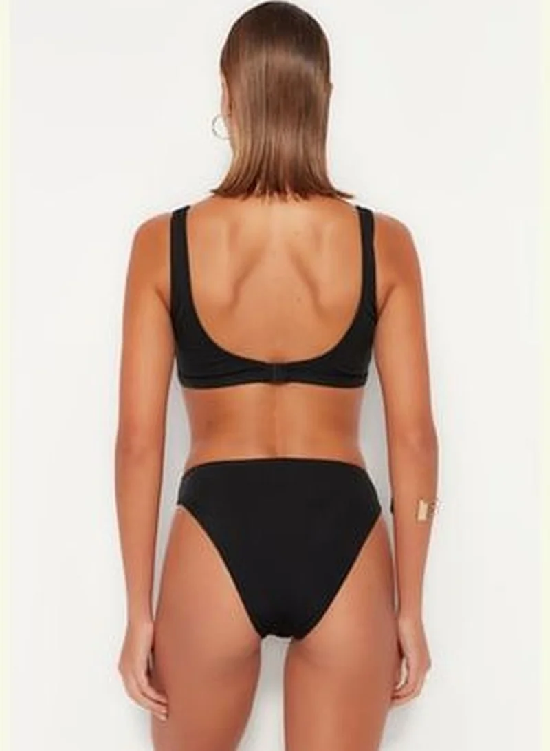 trendyol Black High Waist Bikini Bottoms TBESS23BA00119