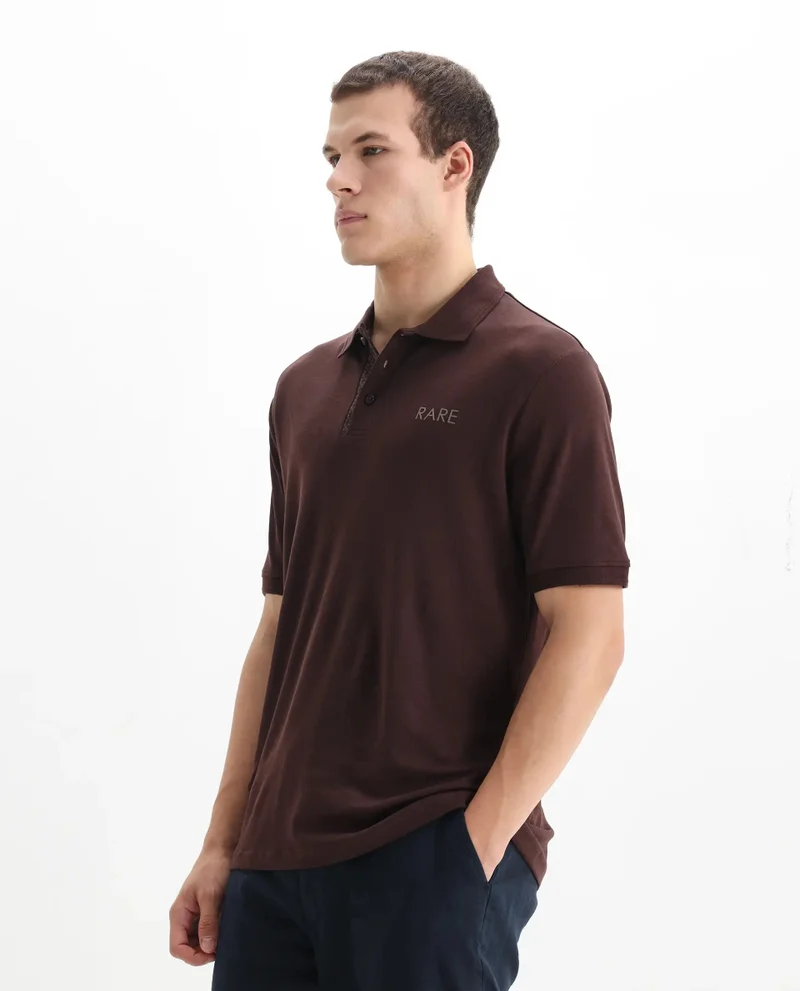 Rare Rabbit Men's Cotton Hd Print Branded Logo Polo
