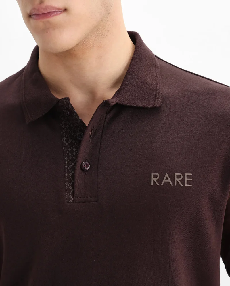 Rare Rabbit Men's Cotton Hd Print Branded Logo Polo