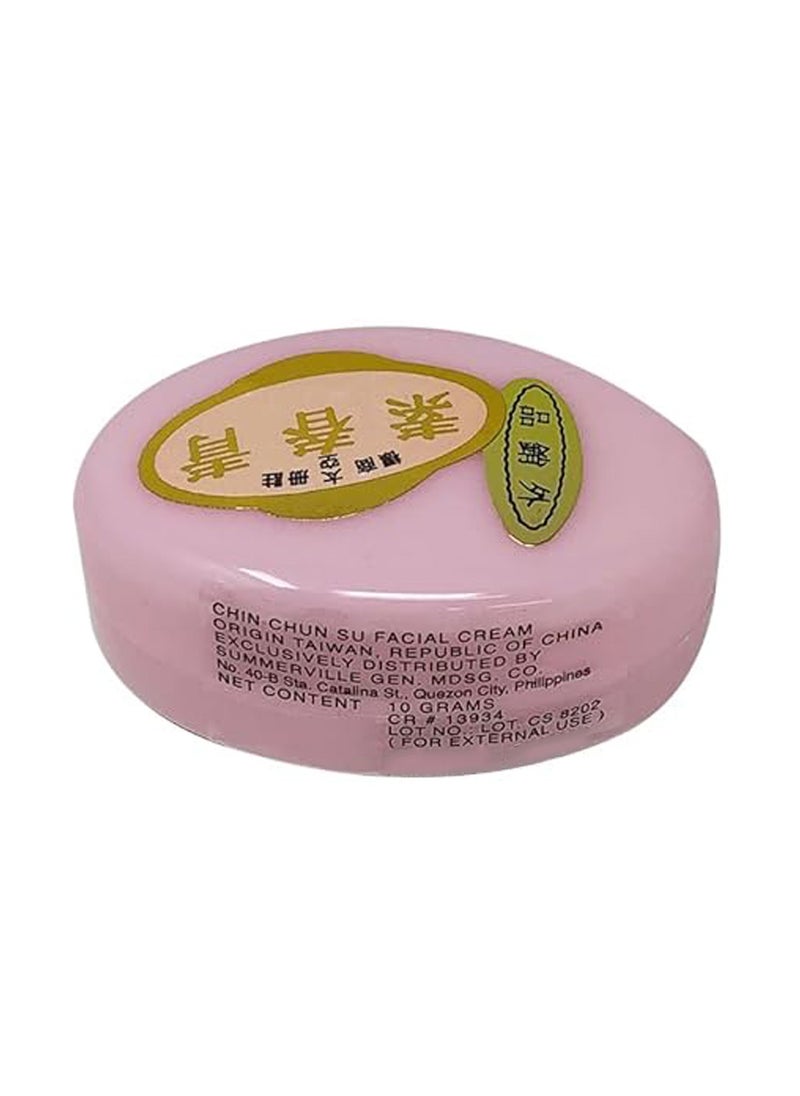 Chin Chun Su - Face Cream with Beta Carotene 2 packets x 10g each Green and blue - Image 1