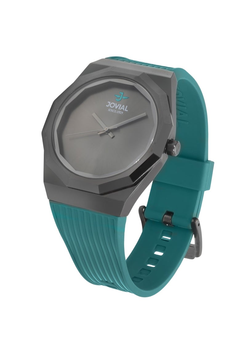 JOVIAL 5082 LBRQ22E Skin Friendly Rubber Women's Watch, Sleek, Timeless Design, Grey Dial, Quartz Movement, 30MM - Image 2