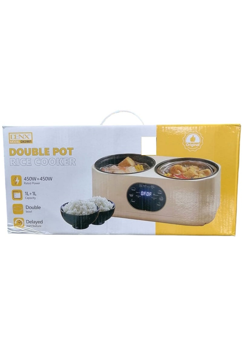 دينكس وعاء طهي مزدوج 2 في 1، وعاء ساخن كهربائي متعدد الوظائف مع بطانة مزدوجة وشاشة رقمية - Image 4