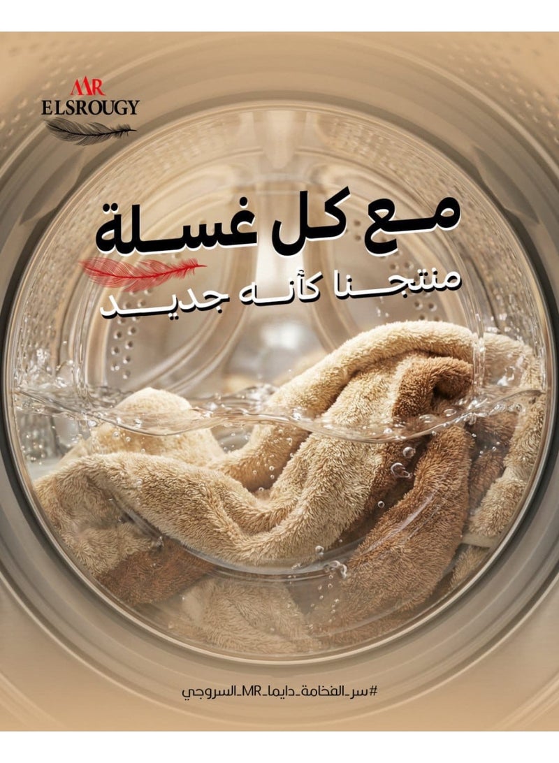 شنطه فوط مكونه من ٤ فوط عاليه الجوده 100% قطن بيور عاليه الامتصاص مقاس ٥٠*١٠٠سم في شنطه مميزه من الاكريلك - Image 5