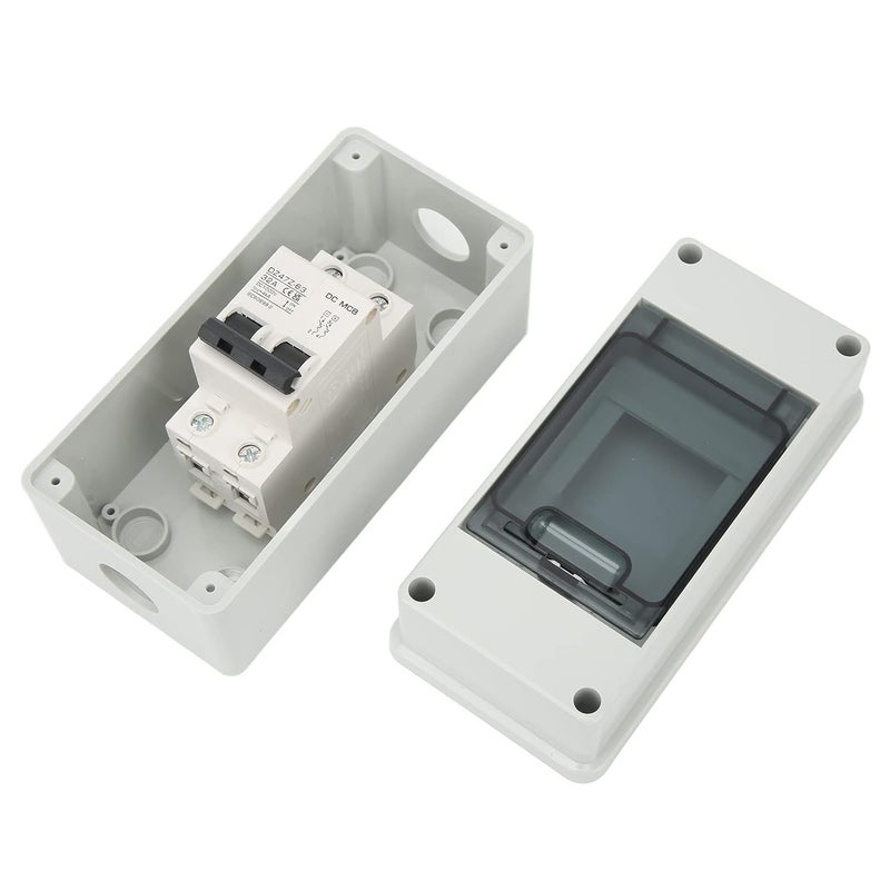 klarako 2P Miniature Circuit Breaker, Circuit Protector DIN Rail Mount, Current Isolator, 32A Waterproof, 4000A Breaking Capacity, DC Circuit Breaker, 1000V - Image 5