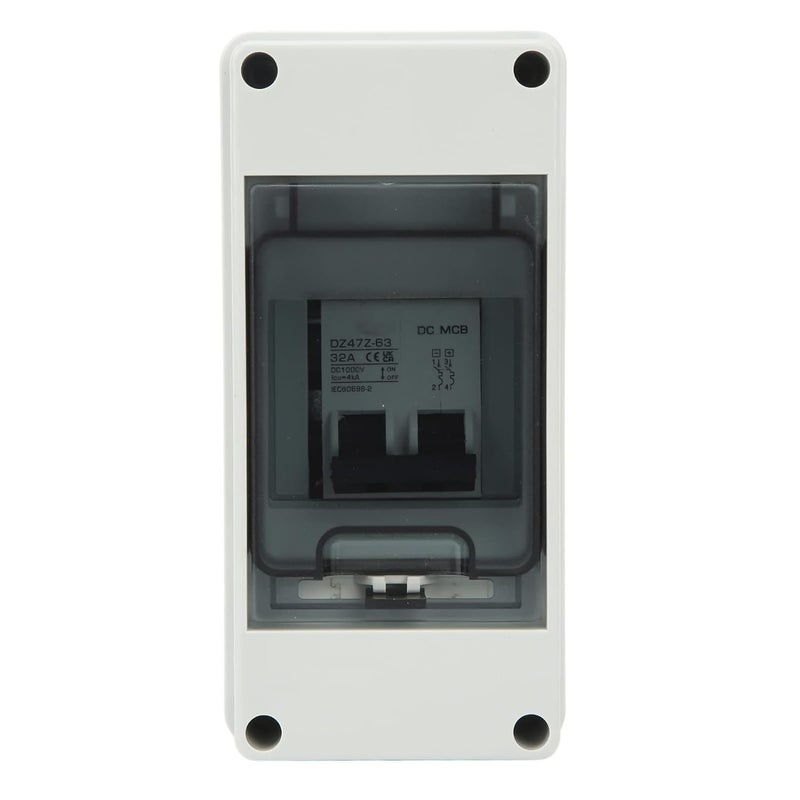 klarako 2P Miniature Circuit Breaker, Circuit Protector DIN Rail Mount, Current Isolator, 32A Waterproof, 4000A Breaking Capacity, DC Circuit Breaker, 1000V - Image 3