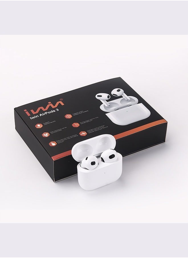Iwin - Iwin Pods3 True Wireless Earbuds With Charging Case - White - Image 1
