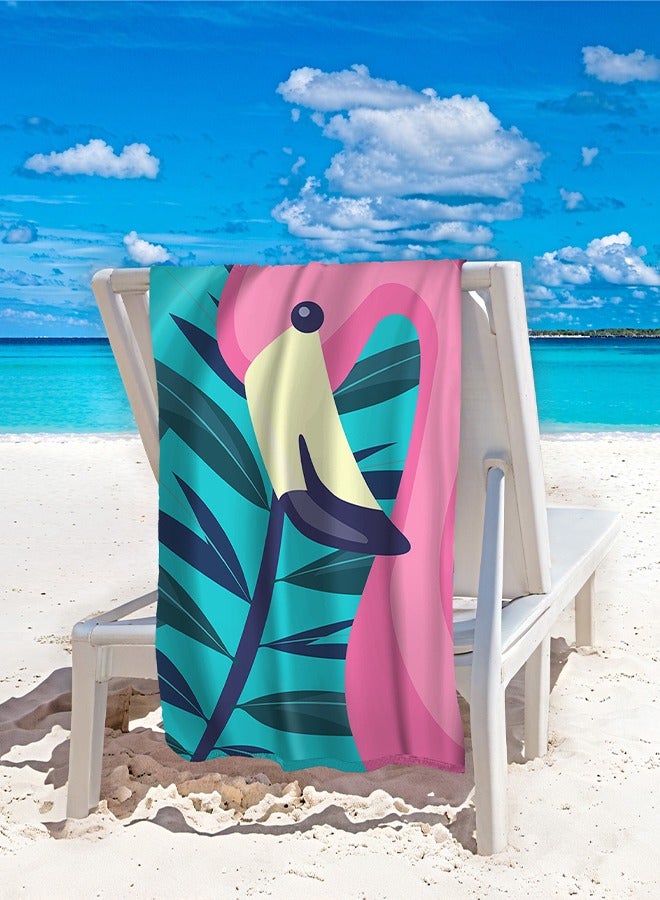 منشفة شاطئ من الألياف الدقيقة الفاخرة - كبيرة جدًا 140 × 70 سم، خالية من الرمال، سريعة الجفاف، خفيفة الوزن، فائقة الامتصاص - مثالية للسفر واليوغا وحمام السباحة وصالة الألعاب الرياضية - إكسسوار شاطئ - Image 2