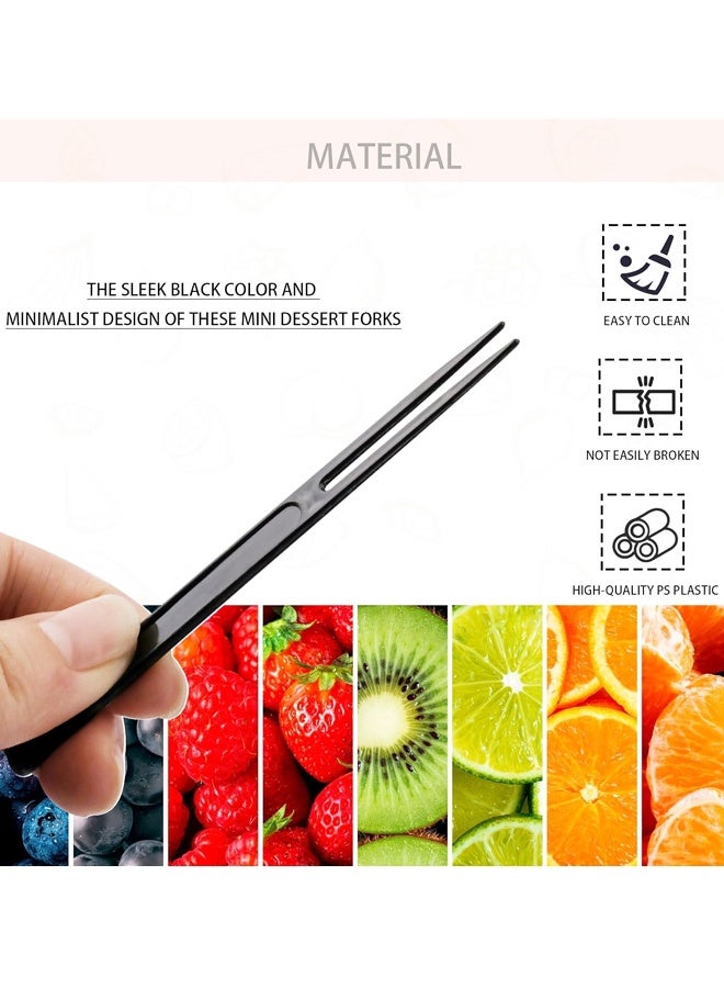 200 PCS Disposable Plastic Fruit Forks Bulk, Mini Cocktail and Dessert Tasting Appetizer Forks,for Desserts, Cheese Cubes, Snacks - Image 3
