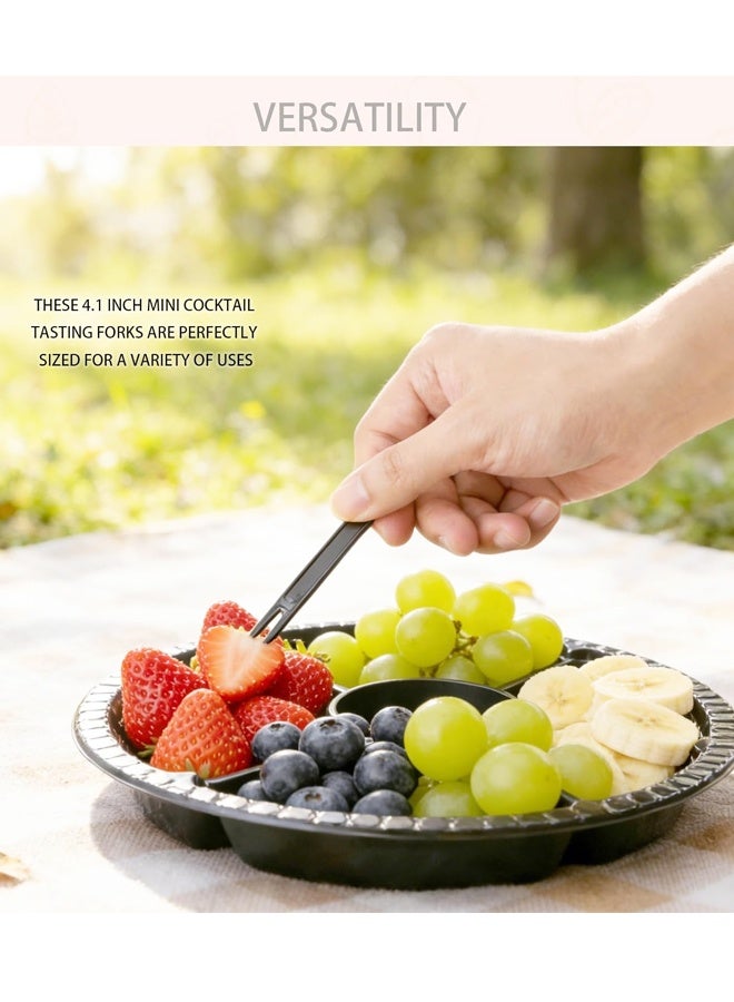 200 PCS Disposable Plastic Fruit Forks Bulk, Mini Cocktail and Dessert Tasting Appetizer Forks,for Desserts, Cheese Cubes, Snacks - Image 4