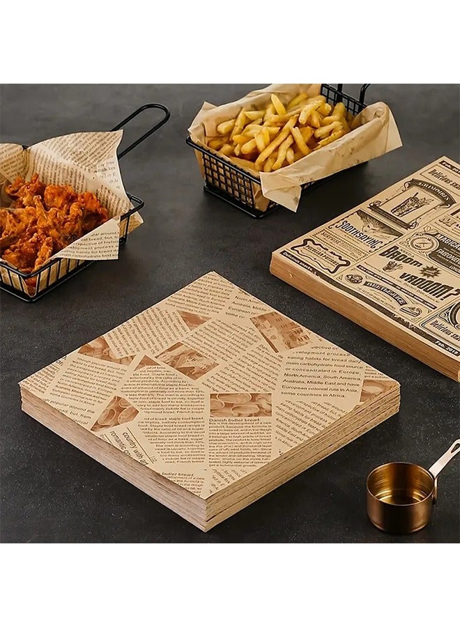 Sakina 100 Sheets Bread Sandwich Burger Fries Food Grade Oil Proof Paper, Waterproof Baking Tray Liners for Baking, Restaurant/Hotel/Commercial (18x18cm & 20x30cm) - Image 3