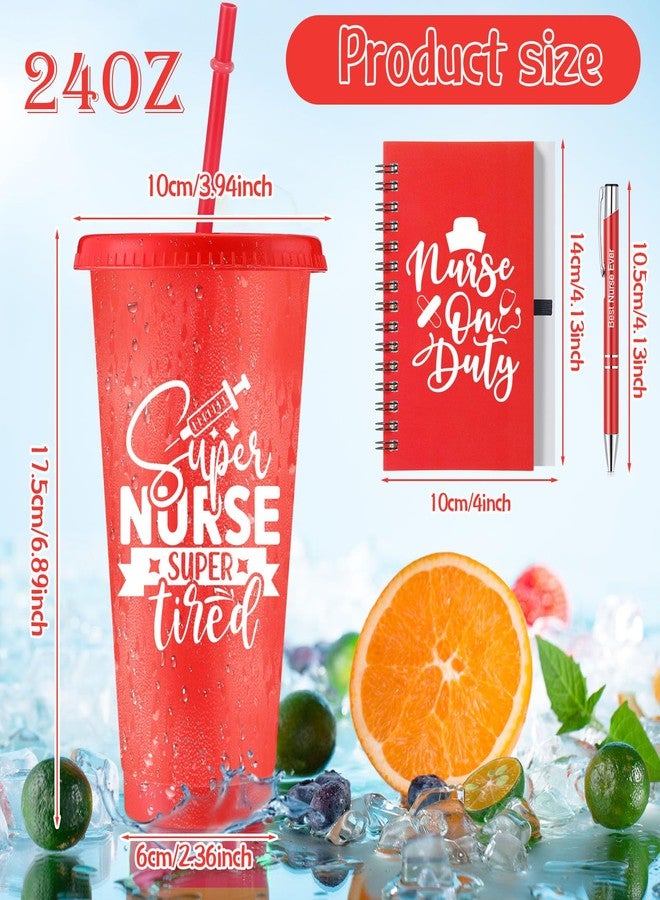 Jingmore 36 Pcs Nurse Appreciation Gift Bulk Include Nurse Coffee Cups Inspirational Motivational Notebooks and Pen, Thank You Gift Set for Nurses Week Nurses Graduation(Elegant - Image 2