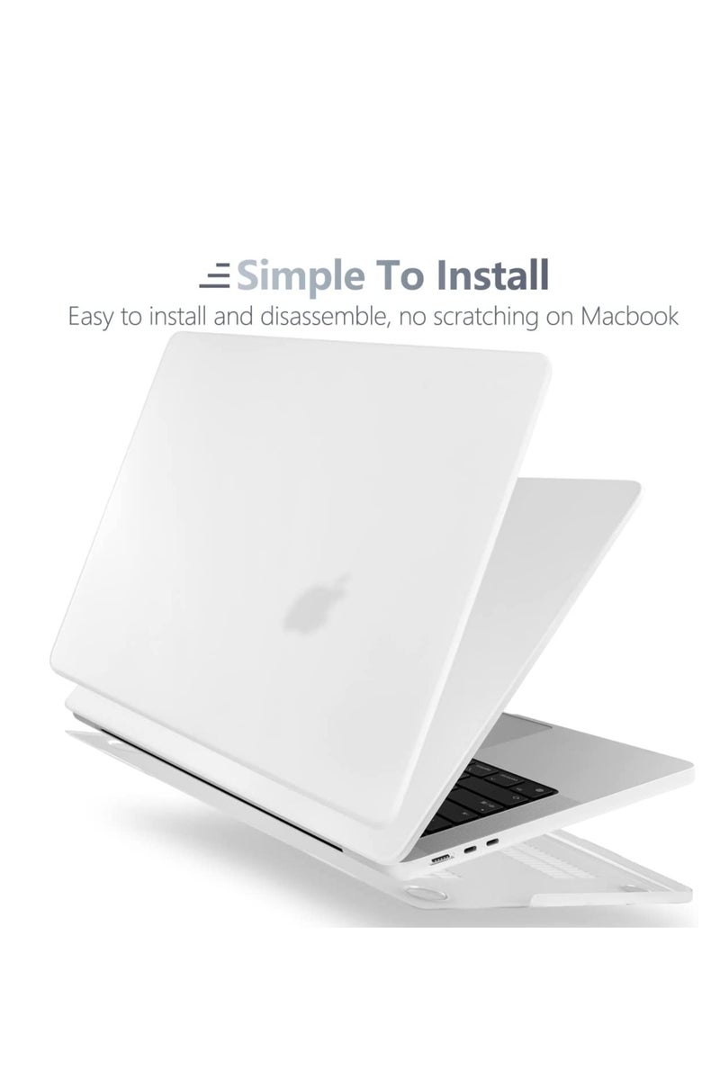 Compatible with MacBook Pro 13 inch Case 2021 2020 2019 2018 2017 2016 Release A2338 M1 A2289 A2251 A2159 A1989 A1706 A1708 Fully Vented Hardshell Cover for 13 inch MacBook Pro Case,Frosted Clear - Image 2