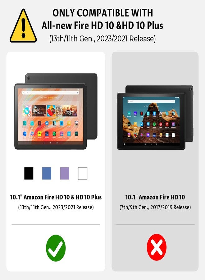 VORI New Amazon Kindle Fire HD 10 Tablet Case (13th/11th Generation, 2023/2021 Release) & Fire HD 10 Plus 10.1 - Slim Folding Case with Stand and Hand Strap with Wake / Susp - Image 2