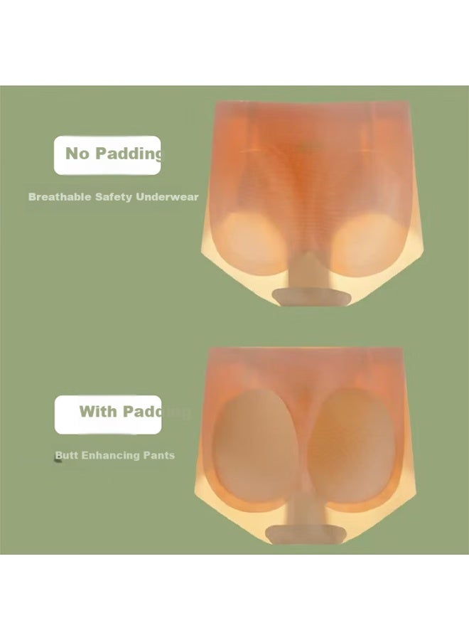 9i9 Women's Seamless Lifting Padded Peach Hip Shaping Tummy Control Hip Enhancer Underwear Nude Ls51