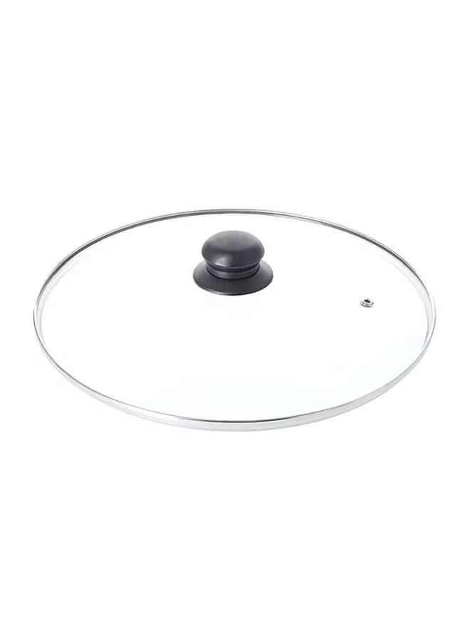 DELCASA Non-Stick Aluminum Casserole Grey/Clear/Black 28cm - Image 2