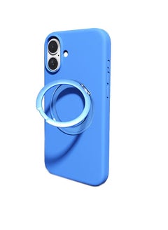 Max & Max Max & Max iPhone 16 360 Rotating liquid Silicone Case with Magsafe - Blue  - Image 1