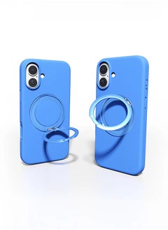 Max & Max Max & Max iPhone 16 360 Rotating liquid Silicone Case with Magsafe - Blue  - Image 3