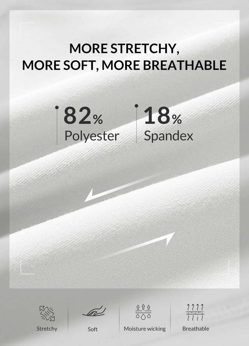 baleaf Capri Leggings for Women with Pockets Knee Length Capris Pants Tummy Control Yoga Workout Exercise Casual White L - Image 4