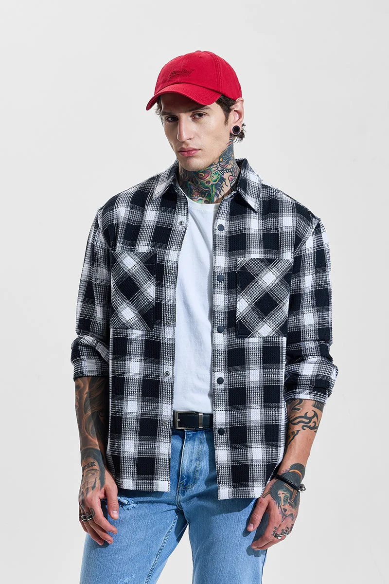 SNITCH Checks Relaxed Fit Overshirt