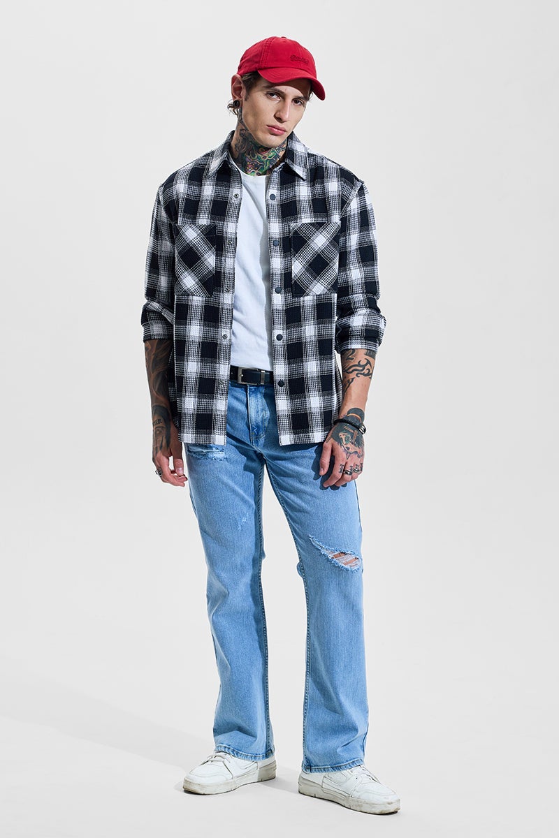 SNITCH Checks Relaxed Fit Overshirt - Image 4