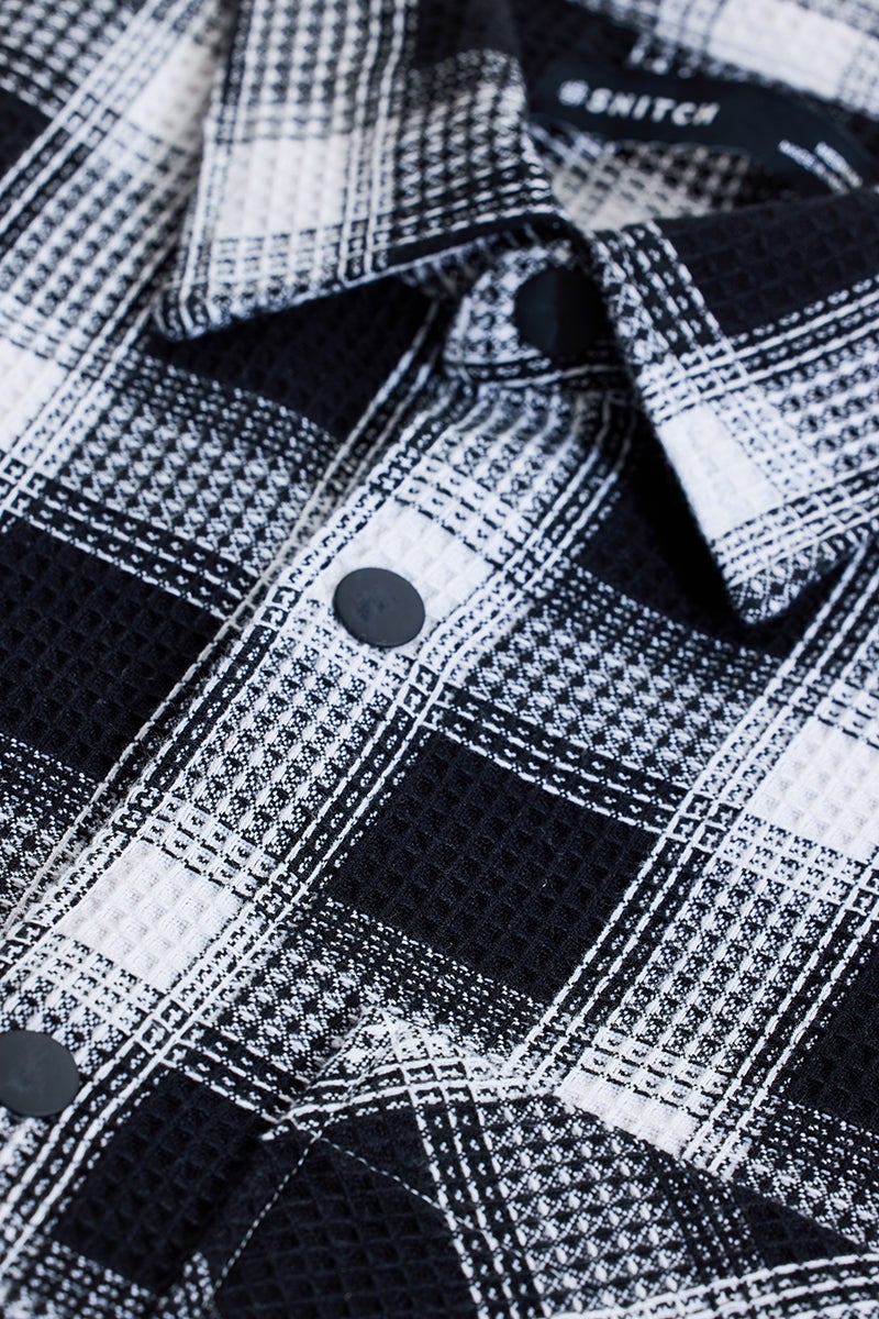 SNITCH Checks Relaxed Fit Overshirt - Image 3