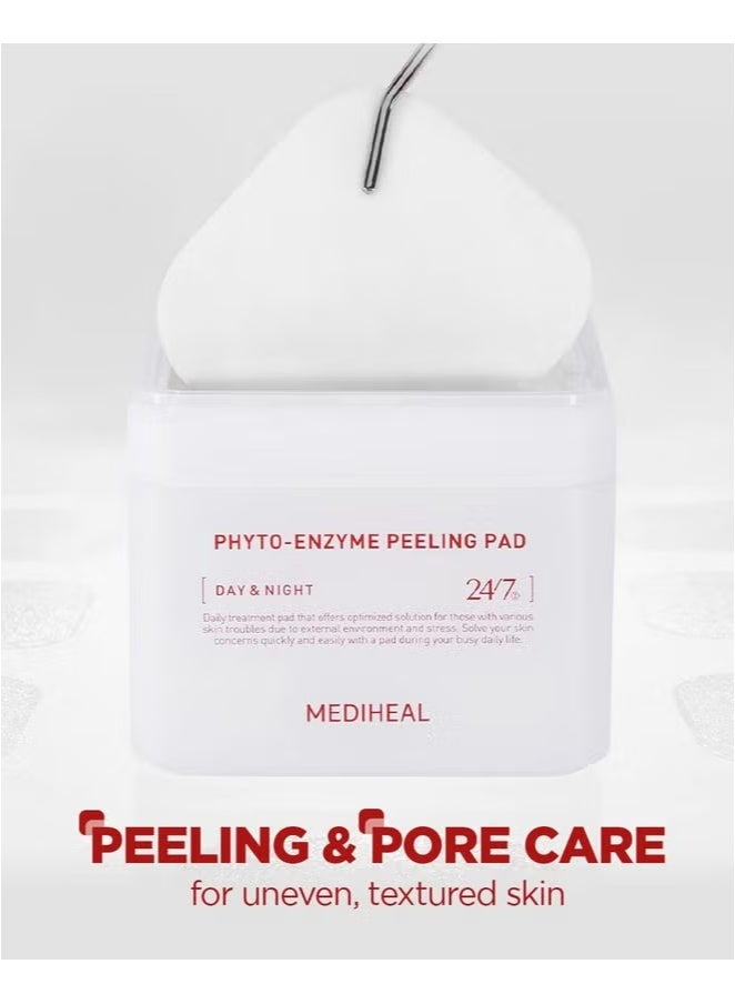 MEDIHEAL Phyto-Enzyme Peeling Pad ,Vegan Face Resurfacing Gauze Pads with LHA & Papaya Enzym, Pore Tightening Pads to Control Sebum,Exfoliating Pads for Dead Skin Cellss - 90 Pads - Image 2