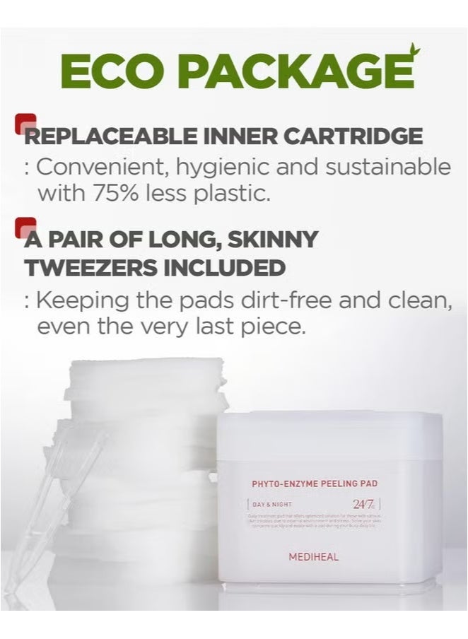 MEDIHEAL Phyto-Enzyme Peeling Pad ,Vegan Face Resurfacing Gauze Pads with LHA & Papaya Enzym, Pore Tightening Pads to Control Sebum,Exfoliating Pads for Dead Skin Cellss - 90 Pads - Image 5