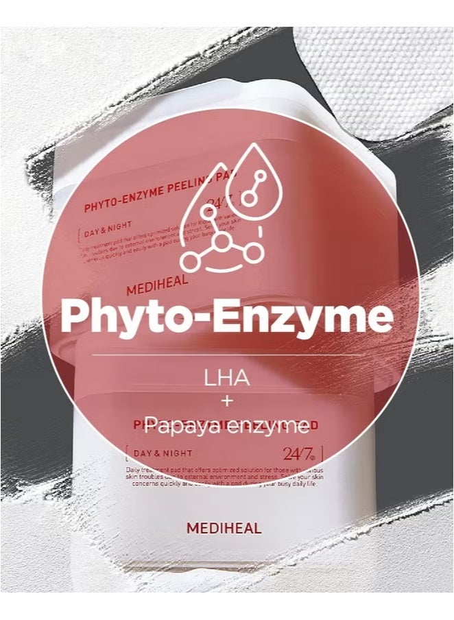 MEDIHEAL Phyto-Enzyme Peeling Pad ,Vegan Face Resurfacing Gauze Pads with LHA & Papaya Enzym, Pore Tightening Pads to Control Sebum,Exfoliating Pads for Dead Skin Cellss - 90 Pads - Image 3
