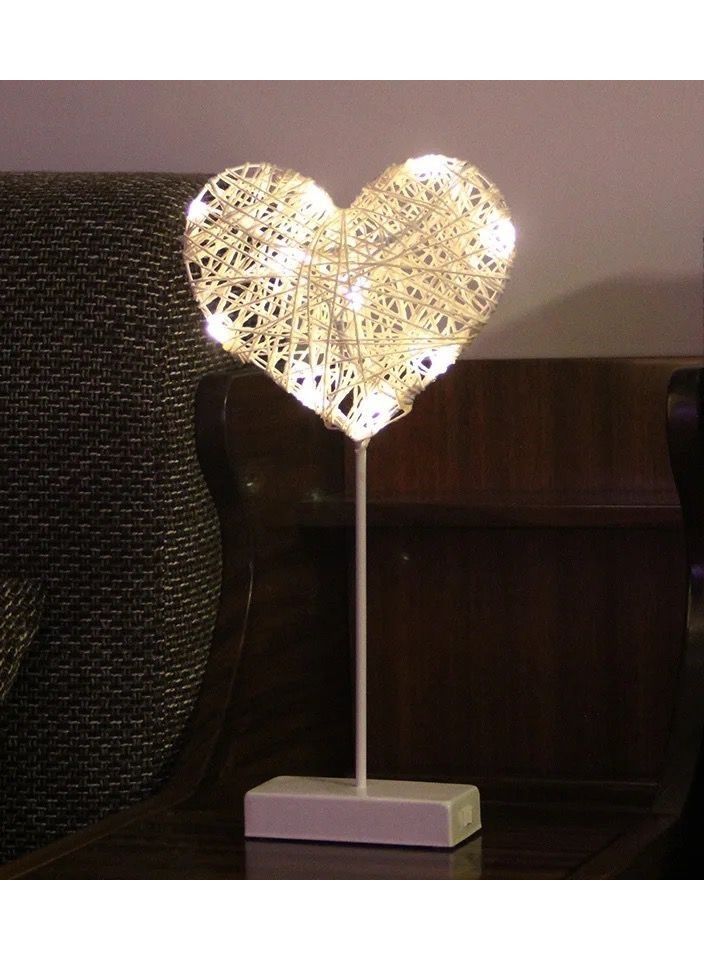 Heart Shape LED Holiday Light With Holder Yellow 40*22*7.5cm - Image 3