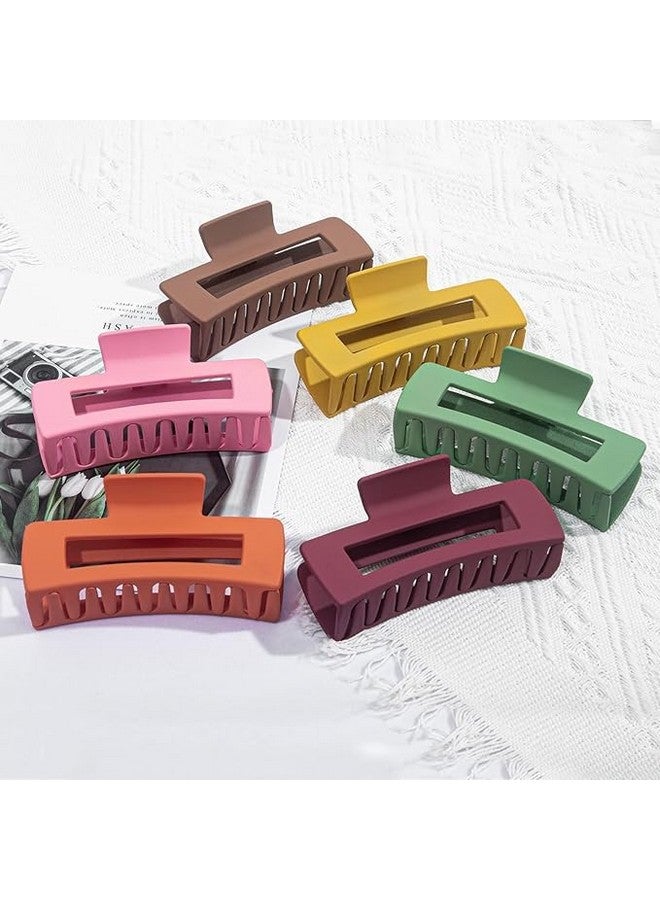 Blubby 12 Pack Large Hair Claw Clips 4.1" Big Square Matte for Women Girls, Strong Hold Banana Clips for Thick Thin Hair - Image 3