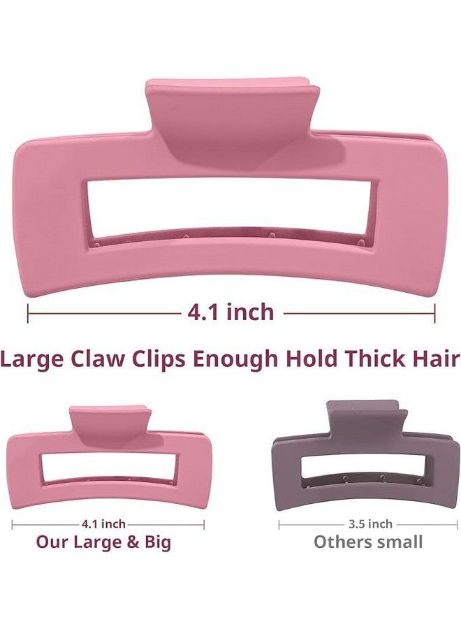 Blubby 12 Pack Large Hair Claw Clips 4.1" Big Square Matte for Women Girls, Strong Hold Banana Clips for Thick Thin Hair - Image 2