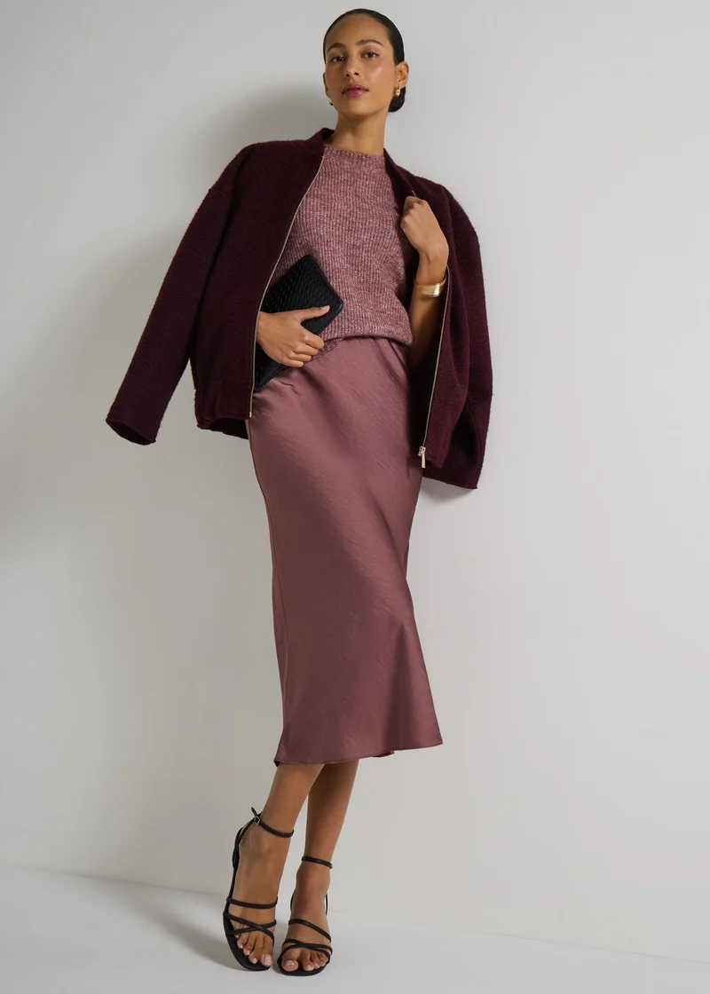 ماتلان Et Vous Mauve Fluffy Knit Jumper