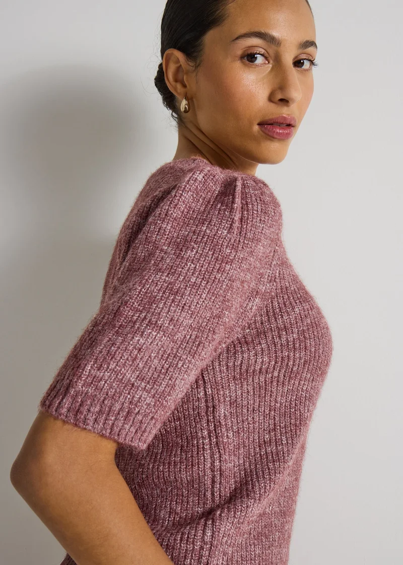 ماتلان Et Vous Mauve Fluffy Knit Jumper