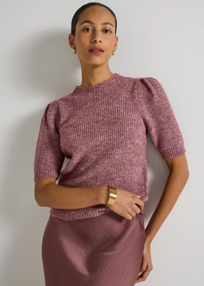 ماتلان Et Vous Mauve Fluffy Knit Jumper