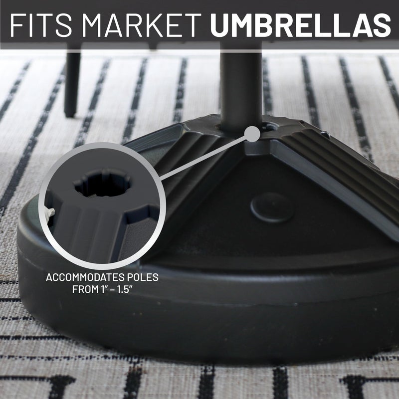 US Weight Durable Fillable Umbrella Base Designed to be Used with a Patio Table (Black) - Image 5