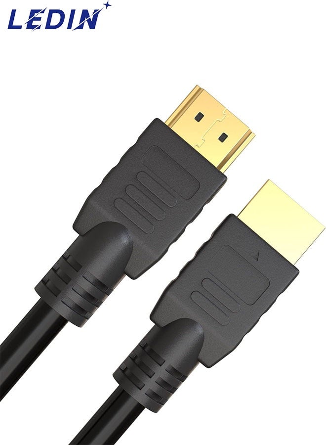 LEDIN 4K HDMI Cable 2.0 High-Speed 18Gbps, Ultra HD 4K@60Hz HDMI to HDMI Braided Cord Compatible with PS5, Xbox, Switch, MacBook, TV, Laptop, PC(25 Meter) - Image 1